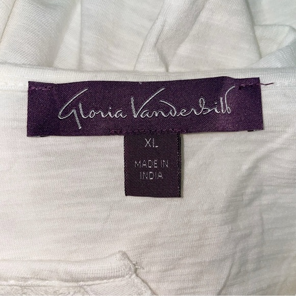 Gloria Vanderbilt Lace Trim Peasant Blouse Top - Picture 6 of 14